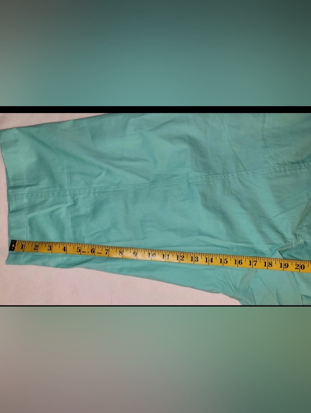 Susan Graver Mint Green Pedal Pushers Size 1X Pants Spring Gardengirl Casual - Picture 5 of 9